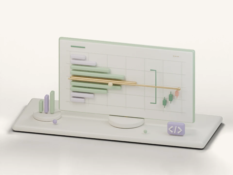 Pastel clay illustration of volume collecting into horizontal price rows, highlighting the busiest row and framing the value area's upper and lower edges.
